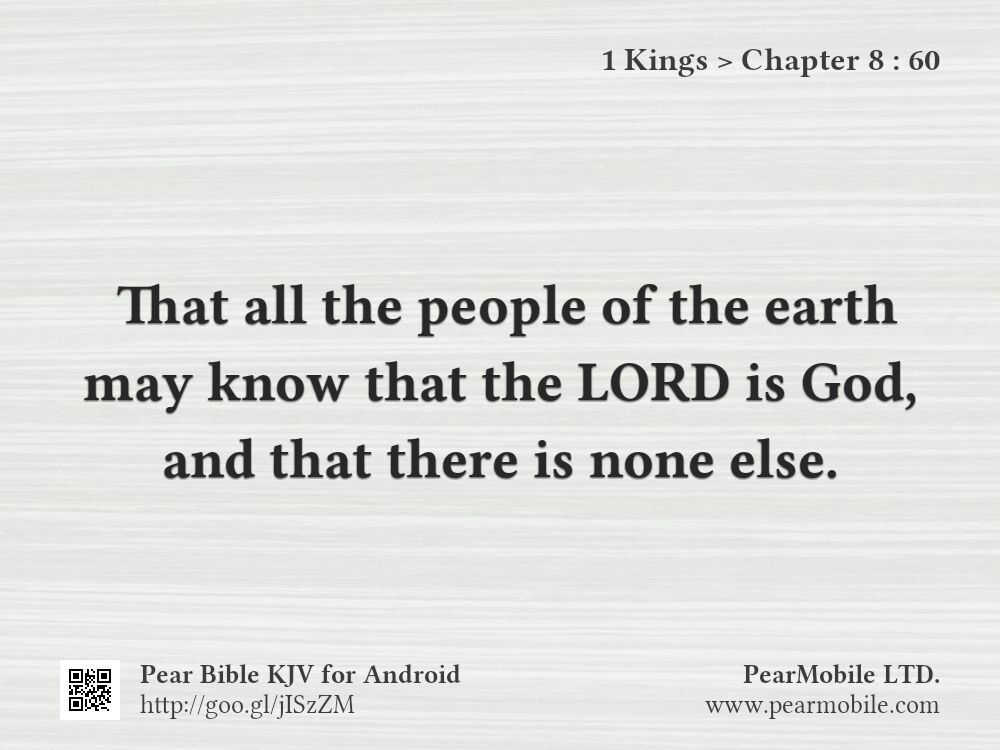 1 Kings, Chapter 8:60